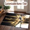 Custom Rug Cristiano Ronaldo Pattern Print Name Text Soft Non‑Slip Floor Carpet for Home Indoor Decoration