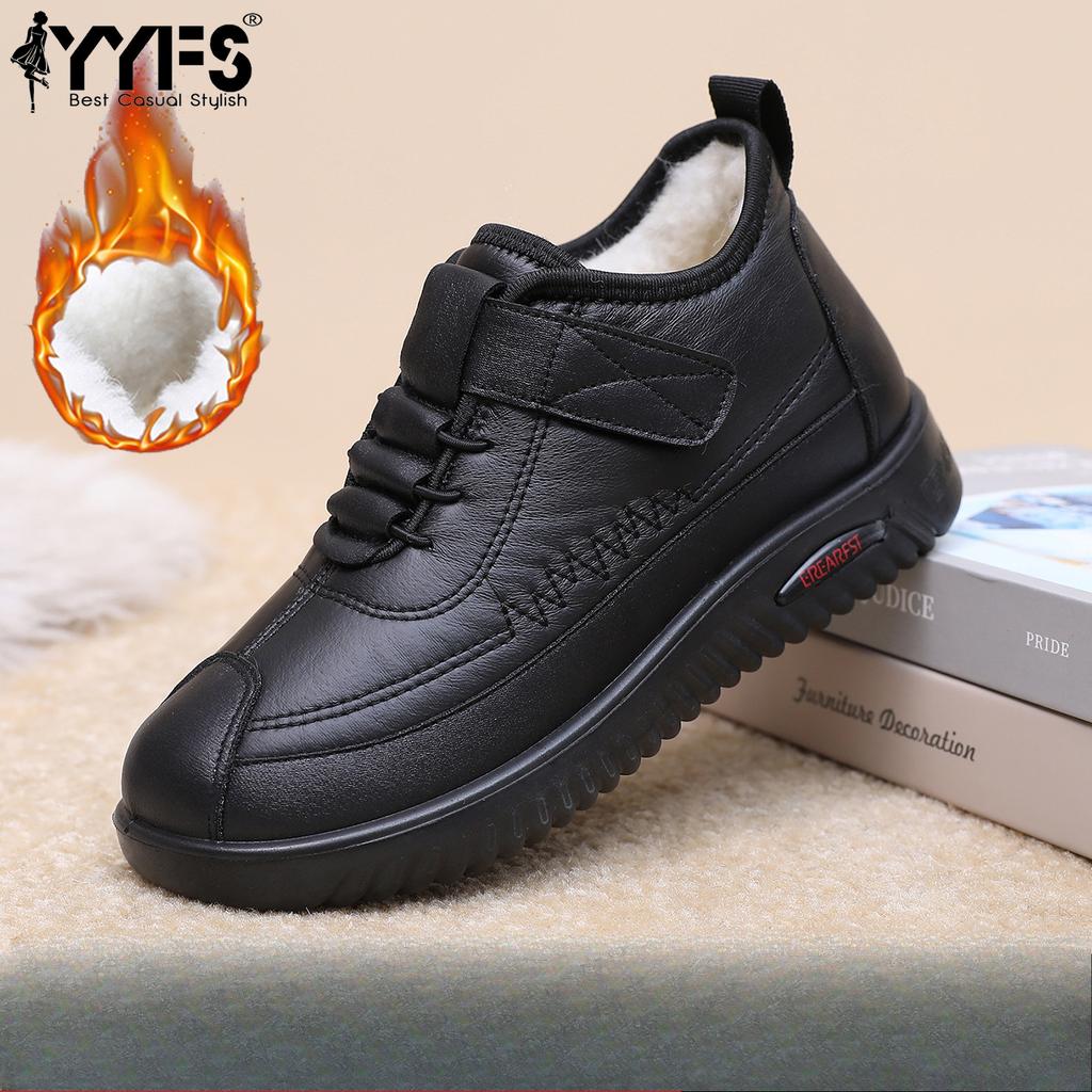 2025 New Style Old Beijing Winter Women's Cotton Boots Non-slip Comfortable Mother Cotton Shoes Plus Velvet Warm Middle-aged and Elderly Snow Boots