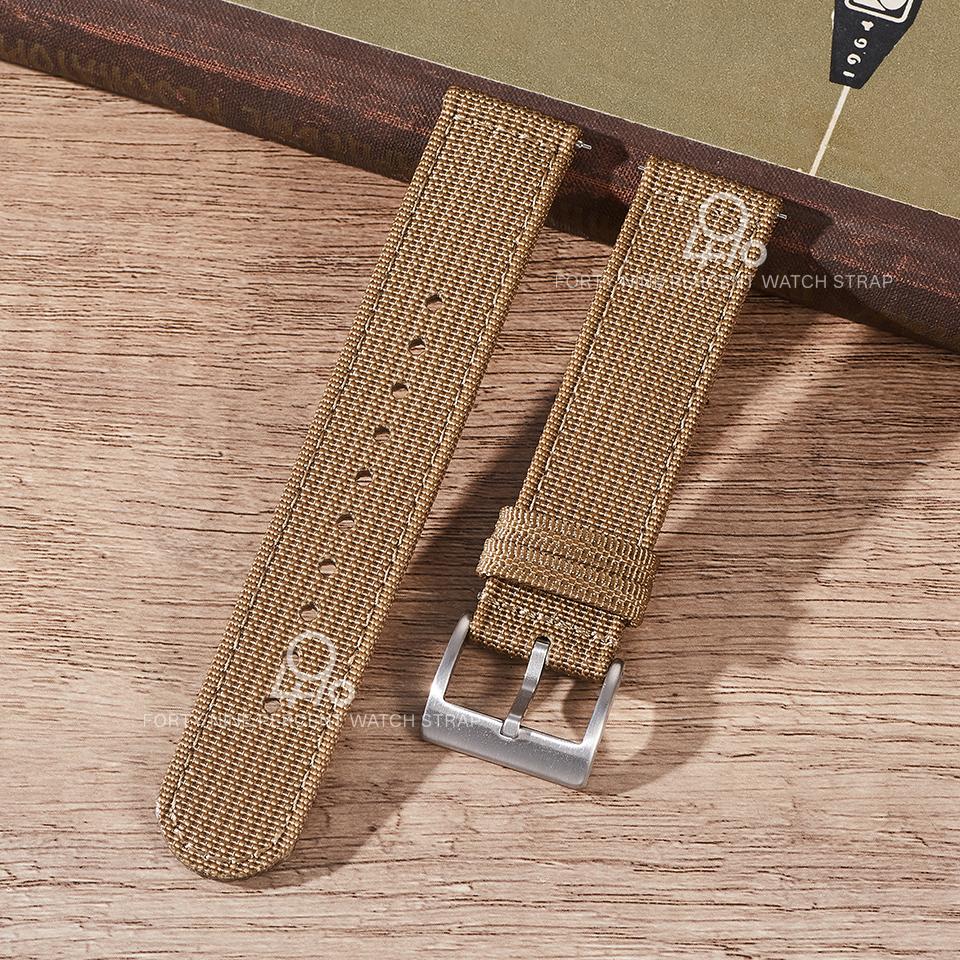 Quick Release 18/19/20mm Fabric Watch Band Man Bracelets 21/22/24mm Two Piece Ribbed Nylon Watch Strap for Seiko Omega Watches