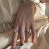 Women's Fashion Geometric Baroque Pearl Ring: Unique Open Index Finger Design