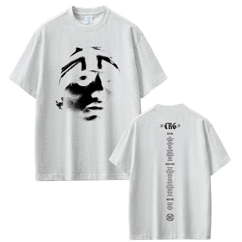 Rapper Central Cee Face Graphic T Shirt CANT RUSH GREATNESS World Tour 2025 Tshirt Unisex Women Hip Hop Fashion Oversized Tshirt