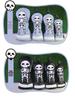 Skull Embroidered Golf Wood Headcover with Rotating Number Tag (1/3/5/UT)