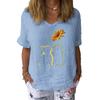 JPNTKY Women's Fashion Casual  Short Sleeve V-Neck  Blouses & Shirts