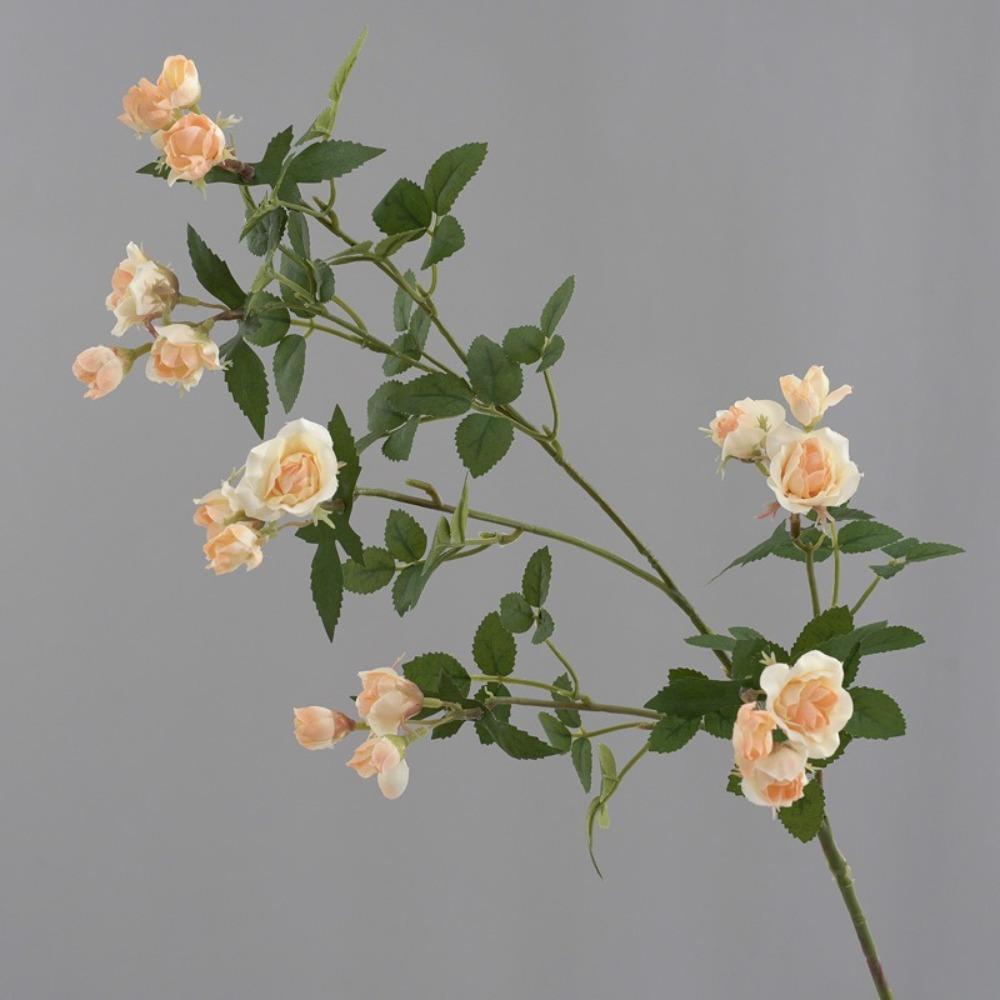 Real Touch Silk Mini Rose Plastic Simulation Rose Flower Fake Flowers  Home Office Decor