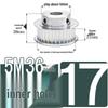 Stepped Timing Pulley 5M, 36 Teeth, T-Slot Width 16/21/27, Bore 5-25mm, BF Type.