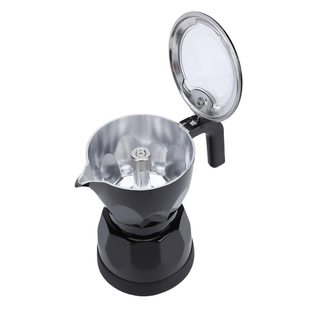 Electric Coffee Maker 3 Cup Aluminum Octagonal Electric Mocha Pot for Home Travel