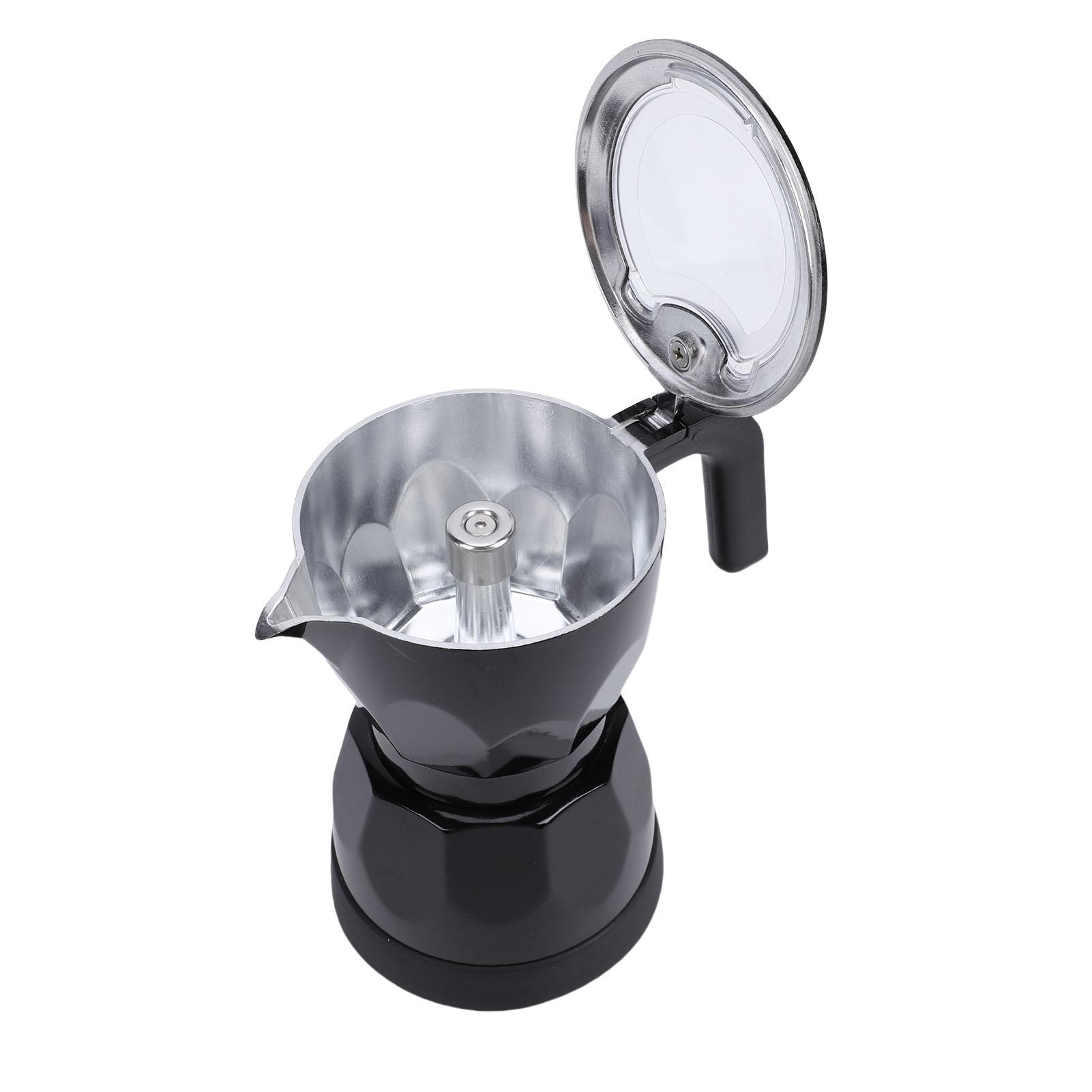 

Electric Coffee Maker 3 Cup Aluminum Octagonal Electric Mocha Pot for Home Travel