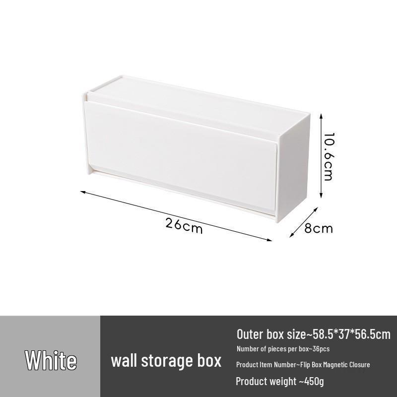 Wall-Mounted Bathroom Storage Box: Punch-Free Hanging Organizer for Sanitary Napkins