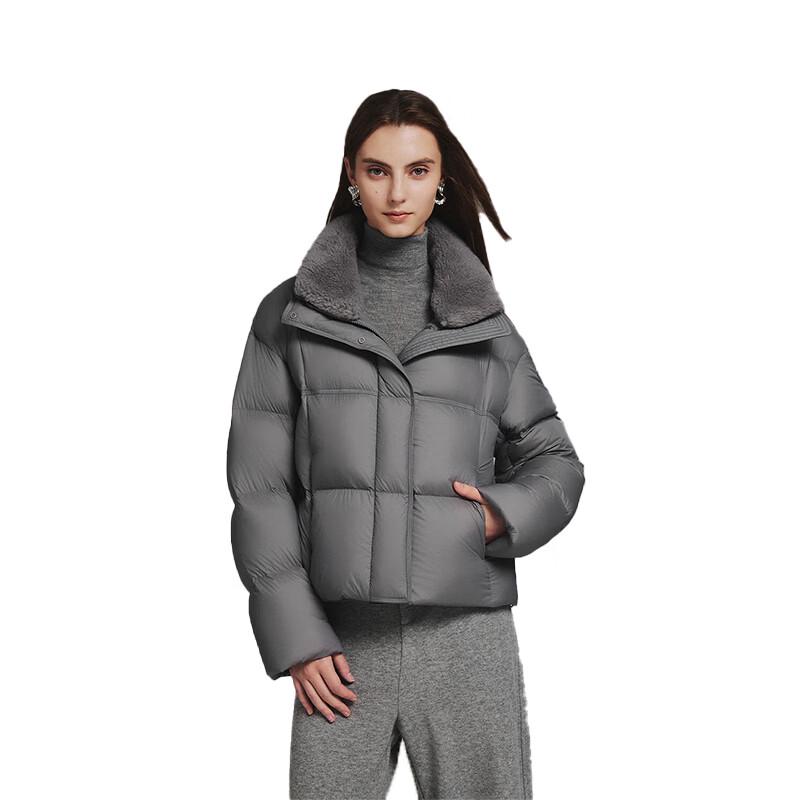 

Tanboer Women s Brownie Stand-Collar Short Down Jacket XL