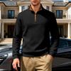 Outdoor Men Heavyweight Sweatshirts Pullover Half Zipper Hoodie Men Gym Autumn Winter Solid Warm Pull On Sweatshirt