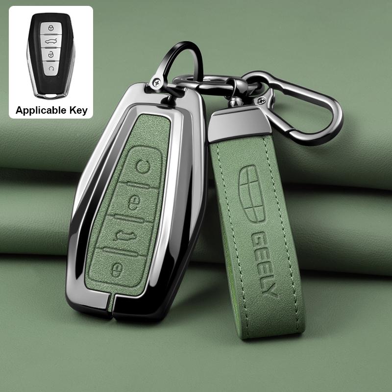 Zinc Alloy Leather Car Key Fob Case For Geely Cool Loch X6 X7 Ex7 Emgrand Global Eagle Gx7 Key Case Car Key Fob Case