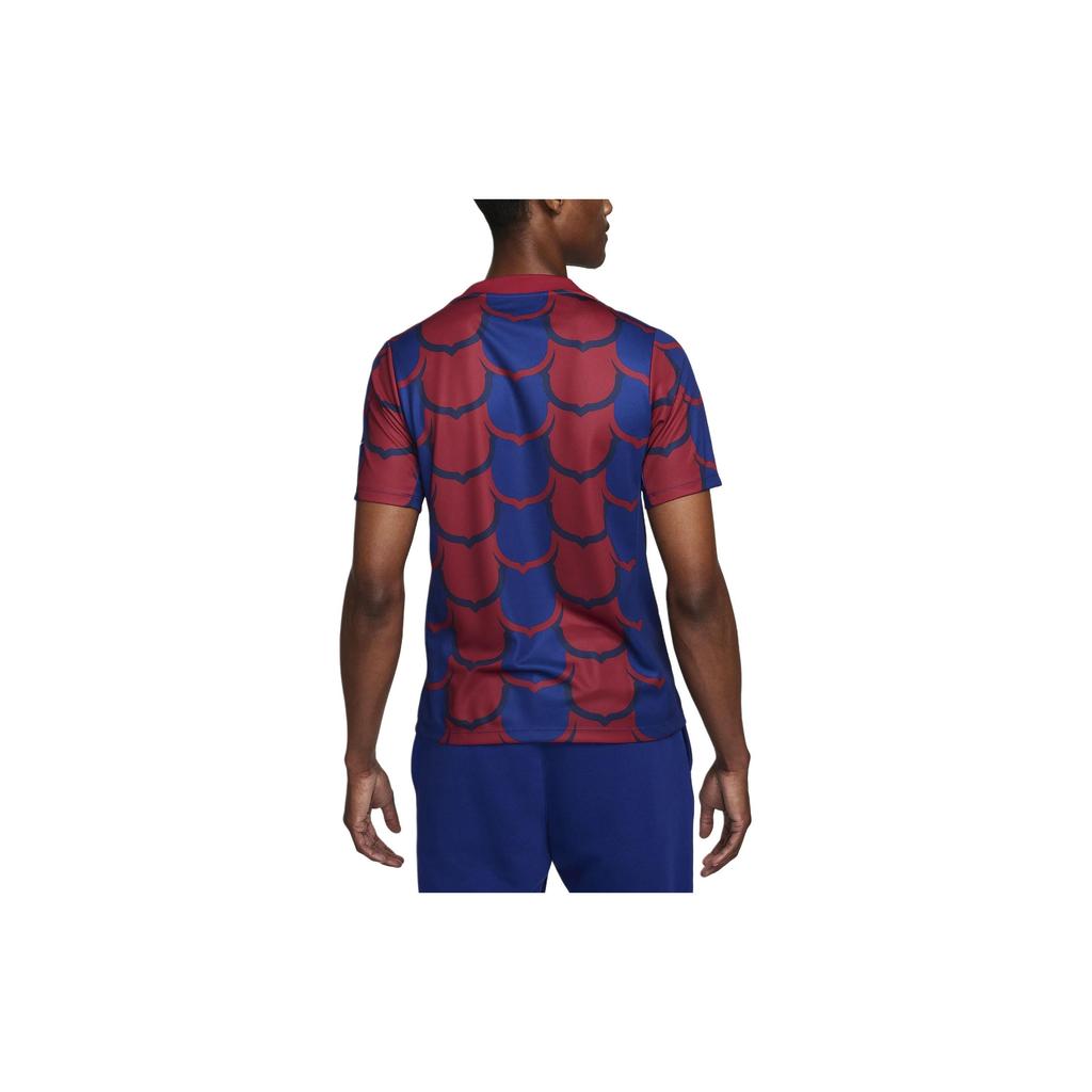 Nike Barcelona Dragon Year Quick-Dry Pre-Match Football Training Jersey Men Jersey Deep-Navy FJ5430-456