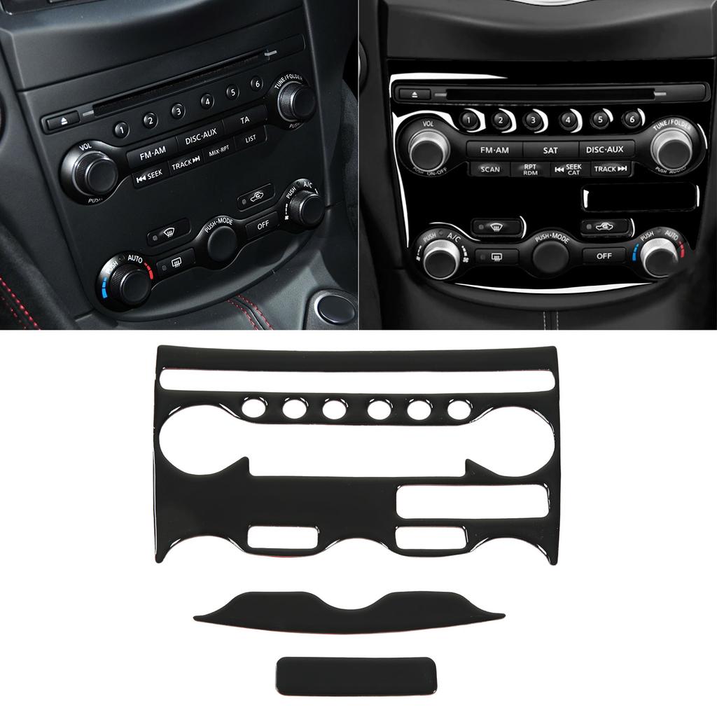 AC Switch Control Panel Trim Center Console Air Conditioning Panel Frame for 370Z Z34 2009 to Present LHD Car
