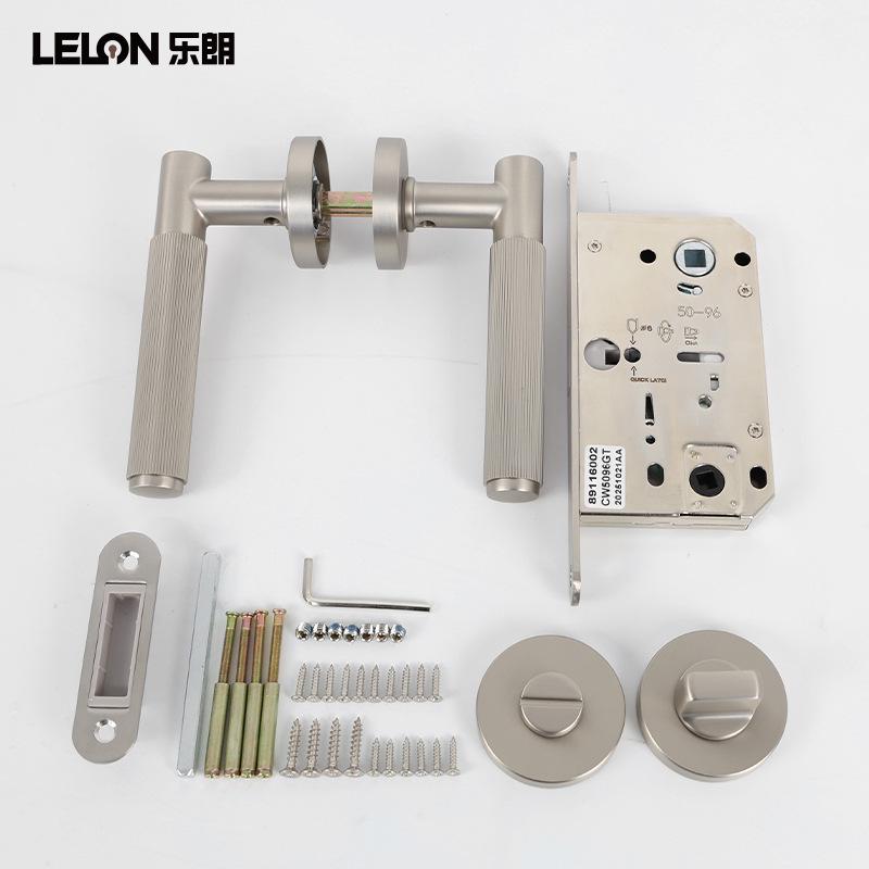 Zinc Alloy Split Handle Lock for Home, Hotel, and Bathroom Doors