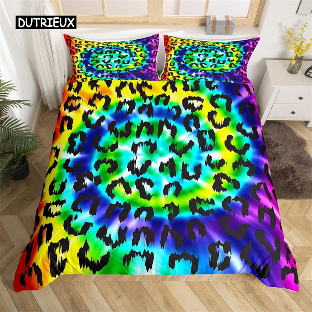 

Пододеяльник с 3D-леопардовым принтом, кожа дикого животного, чехол из микрофибры с полосками зебры, комплект постельного белья Queen для детей и взрослых, спальня EU single(135x200cm)