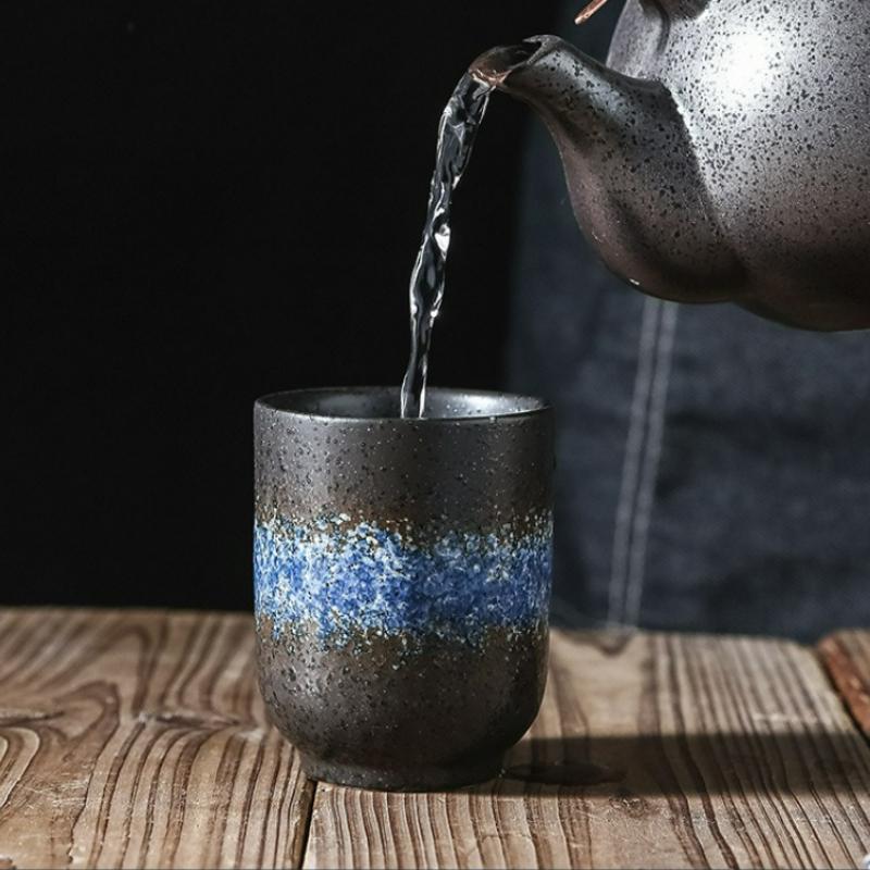 Japanese Style Ceramic Water Mugs Vintage Single Pottery Kung Fu Tea Cups Drinkware Coffee Cups Wine Mug Small Water Mugs New