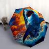1pc Great White Shark Sunset Umbrella with Plastic Handle,Suitable for All Seasons UmbrellaPT483