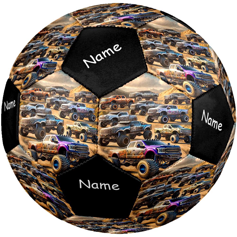 Custom Name Truck Theme Size 5 Soccer Ball, Suitable for Both Indoor and Outdoor Matches, a Gift Suitable for Everyone.