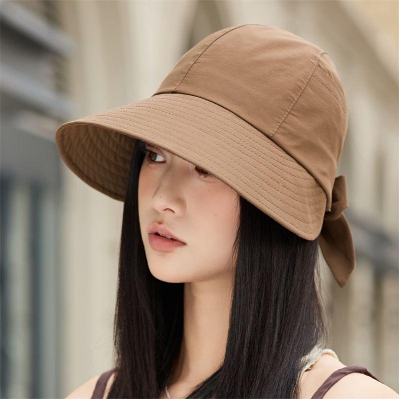 

Yu Fisherman Cap Women s 2025 New Arrival Half Air Top High Ponytail Hat Face-Looking Small Cover Sun Protection Peaked Cap Curry