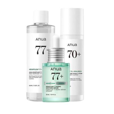 Heartleaf Calming 3-Step Set (Soothing Toner 250ml + Soothing Lotion 200ml + B3 Zinc Trouble Serum 30ml)