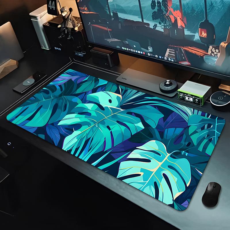 Green Tropical Plants Desk Mat Mousepad Computer Deskmat 300x800 Mouse Pad Kawaii Office Accessories Pc Table Rug Xxl Mouse Mats