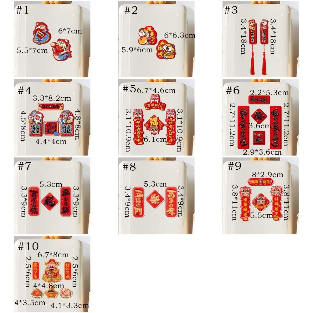 Chinese 2025 Snake Year Fridge Magnets Traditional Spring Festival Supplies  Home Living Room Decor
