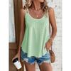 GMXIA Women's Fashion Casual Summer Spring Sleeveless U-Neck Blouses & Shirts