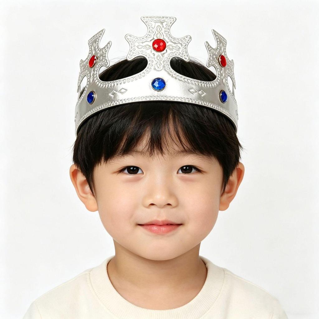 Royal Gold Crown Headdress for Kids' Costume Party