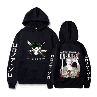 2026 Hot One Piece Zoro Anime Printed Hoodie Y2K Men Women Casual Gothic Cotton Oversized Hoodie Trendy Streetwear for Daily Looks