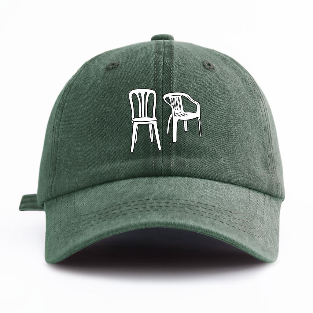pc Chair Print Washed Baseball Cap for Adults Minimalist Retro Style Casual Soft Adjustable Dad Hat Perfect As Gift