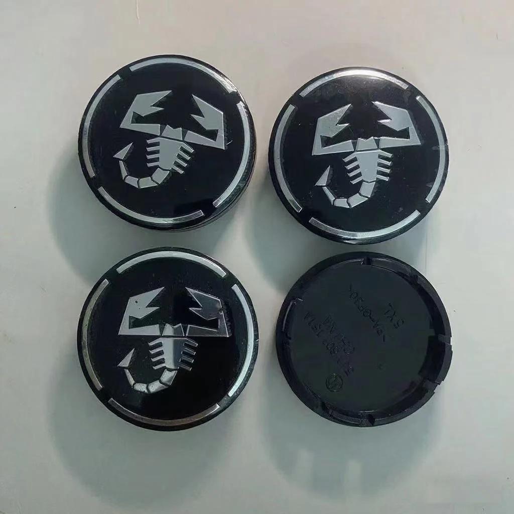 4PCS 56mm Car Wheel Hub Cover Emblem Sticker Accessory For Fiat Abarth 500 Tipo FR Panda Argo Freemont Viaggio Bravo Punto Doblo