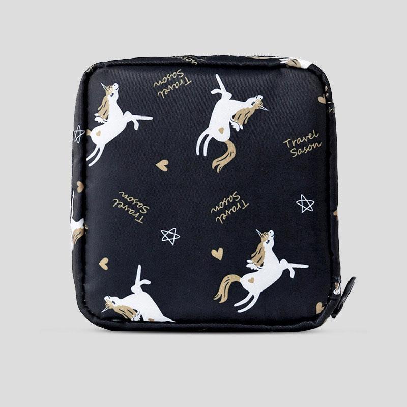 

Женская гигиеническая сумка для хранения тампонов, портативный водонепроницаемый органайзер, сумка с рисунком из мультфильма, сумка для гигиенических салфеток