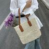 Summer New Straw Woven Bag Trendy Fashion Shoulder Tote Bag Hollow Papyrus Woven Women's Bag