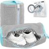 Wash Shoe Cleaning Bag Padded Net Laundry Shoes Protector Fluffy Fibers Polyester Washing Shoes Machine Laundry Bag Drying Bags
