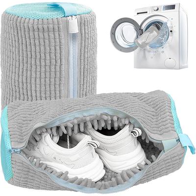 Wash Shoe Cleaning Bag Padded Net Laundry Shoes Protector Fluffy Fibers Polyester Washing Shoes Machine Laundry Bag Drying Bags