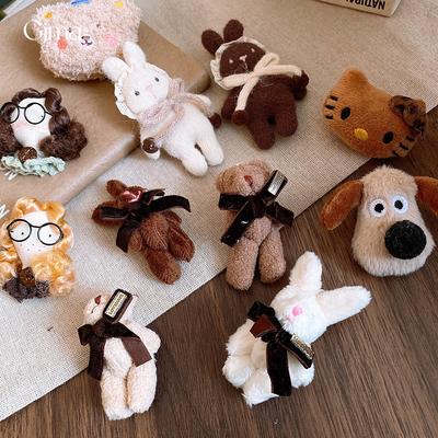 Cartoon Cute Fabric Plush Bear Brooch Pin Accessories Design Sense Clothing Accessories