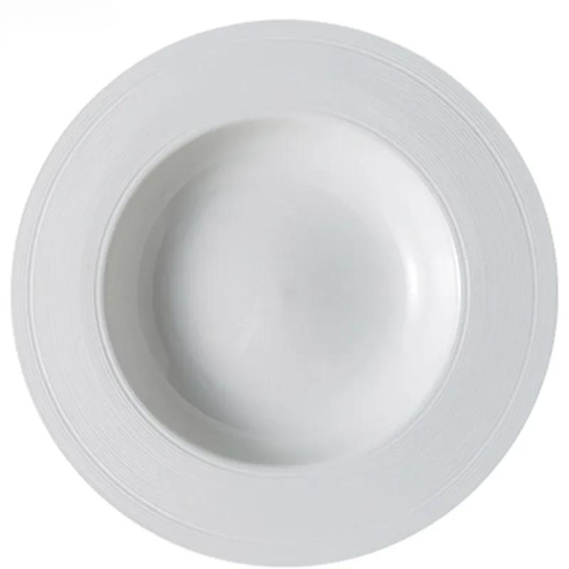 

Белая керамическая обеденная тарелка el Restaurant Изысканные блюда Декоративная тарелка Тарелка для стейка Десертная тарелка Домашняя кухня Круглая посуда
