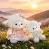 Pastoral Floral Small Woolen Doll Removable Lace Skirt Doll Girl Desktop Ornament Gift Toy