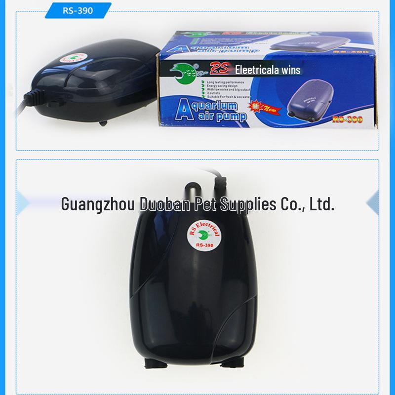 Silent Fish Tank Aeration Pump RS-390 - Aquarium Oxygen Pump & Small Aerator