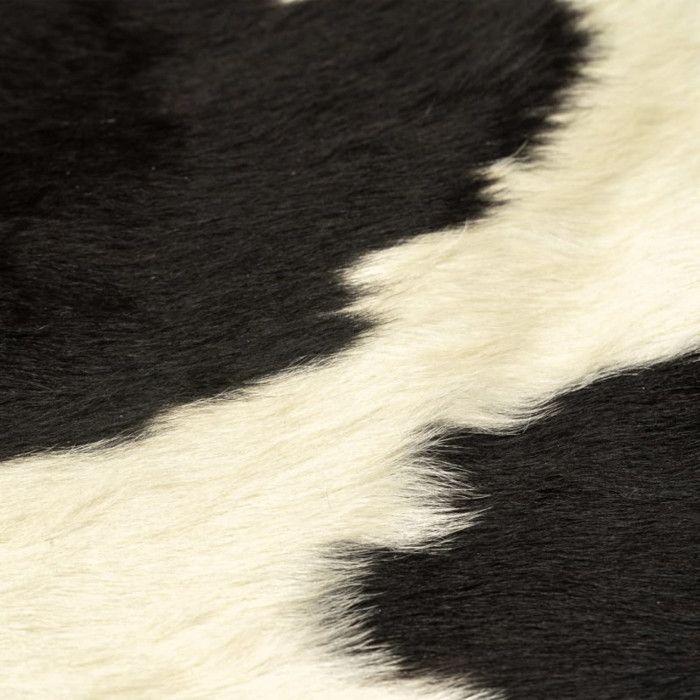 Tapis - vidaXL - Peau de vache véritable - Noir/Blanc - 150x170 cm - Rectangulaire