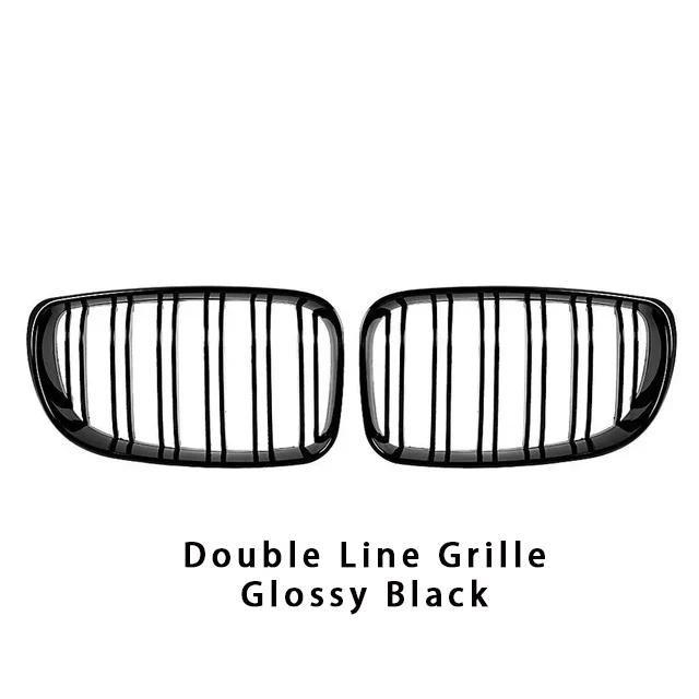 For BMW  E81 E82 E87 E88 1 series Car Front Bumper Kidney Grille Racing Grills Grilles Gloss Black Dual Slats Grill 2007-2011