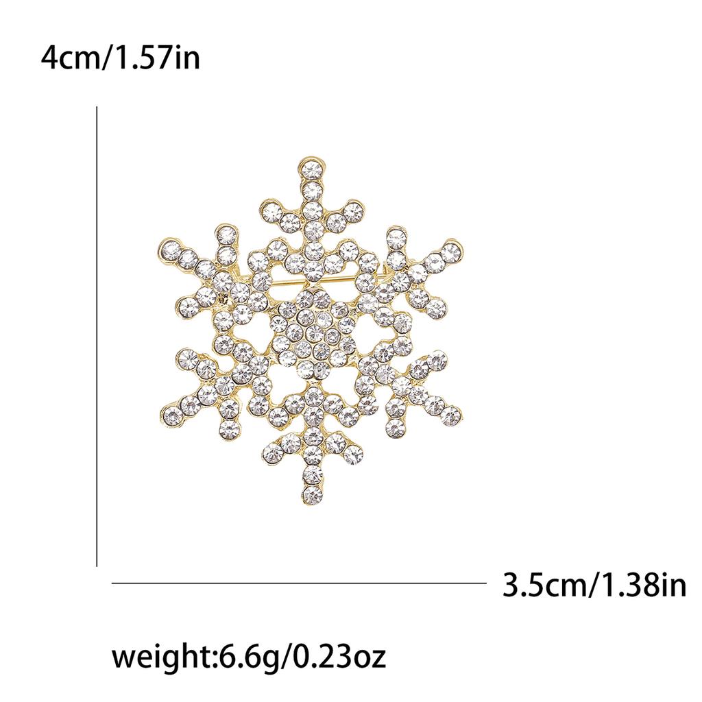 Rhinestone Snowflake Brooches for Women Unisex Christmas Pins Multi-color Available Fashion Jewellery Accessories Gifts