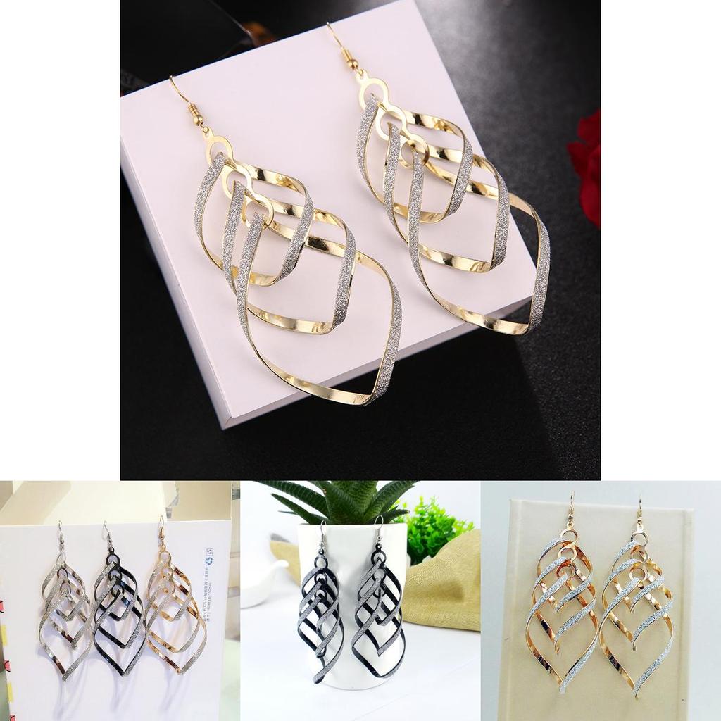 Trendy European And American Stylish Punk Spiral Earrings For Fashionable Women