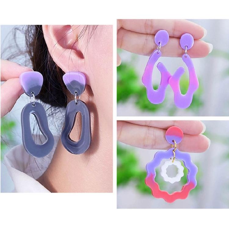 Unique Earring Silicone Molds Irregular Resin Jewelry Pendant Keychain Charm Mol