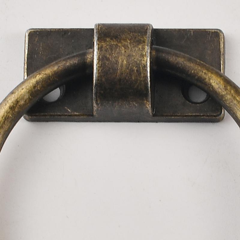 Cerchio in Lamiera di Ferro Anello di Ferro Miglioramento della Casa Cassetto Armadio Porta Superficie Mobile Installazione Doppio Foro Maniglia Piccola
