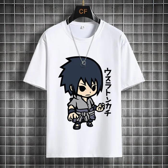 Naruto Casual White Childrens Tshirt Summer New Anime Peripheral Printed Parentchild Outfit Pure Cotton Fashionable Tshirt 100