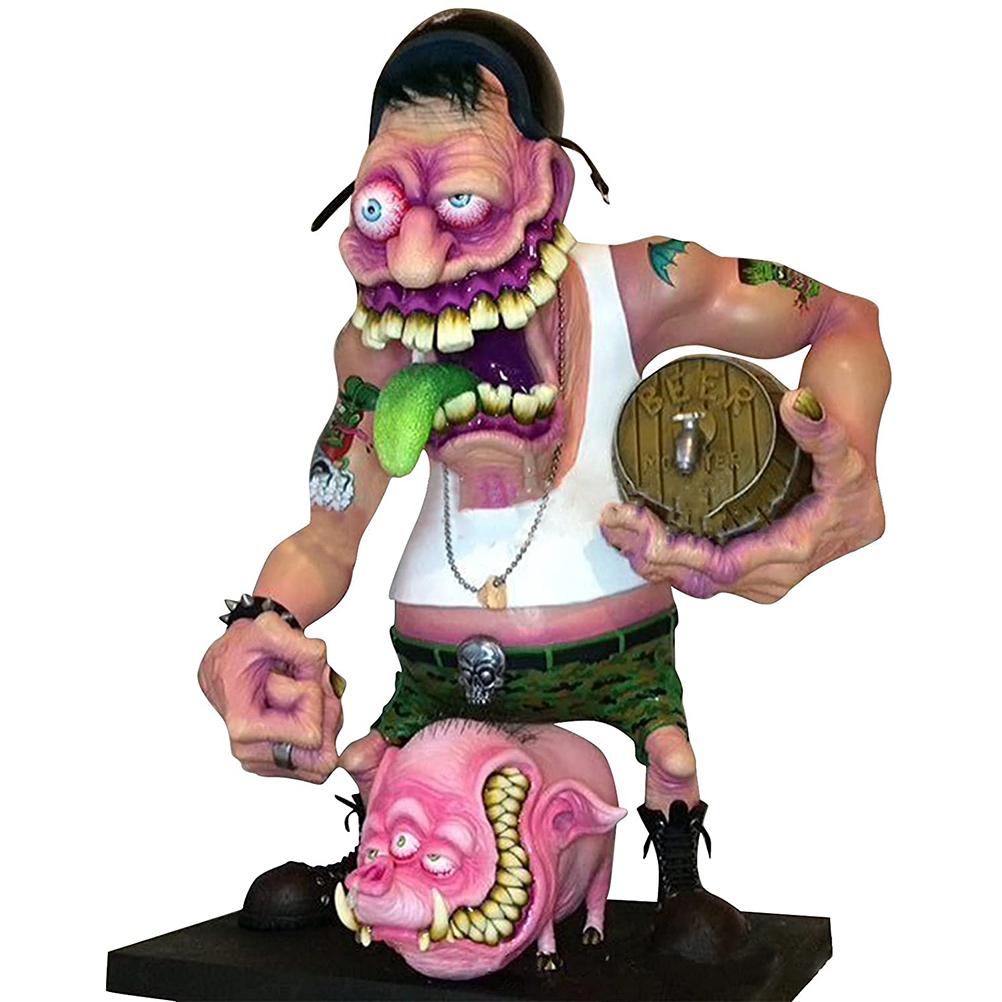 Angry  Statue Horror   Resin Ornament for Halloween Decor