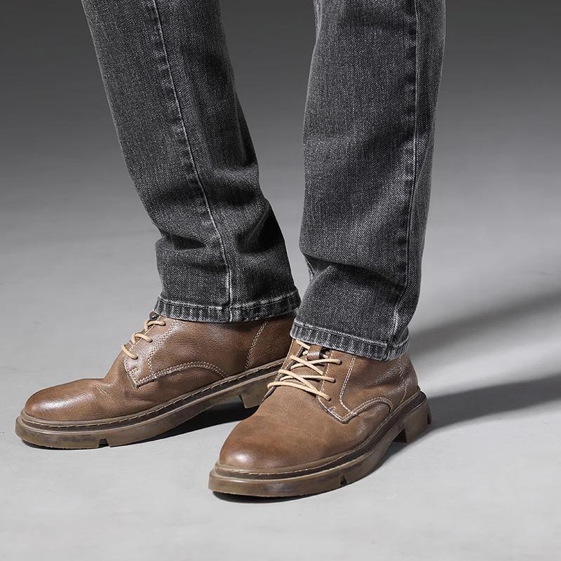 Elastické pánské slim straight džíny s více kapsami - Trendy a všestranné pro podzimní/zimní ležérní módu
