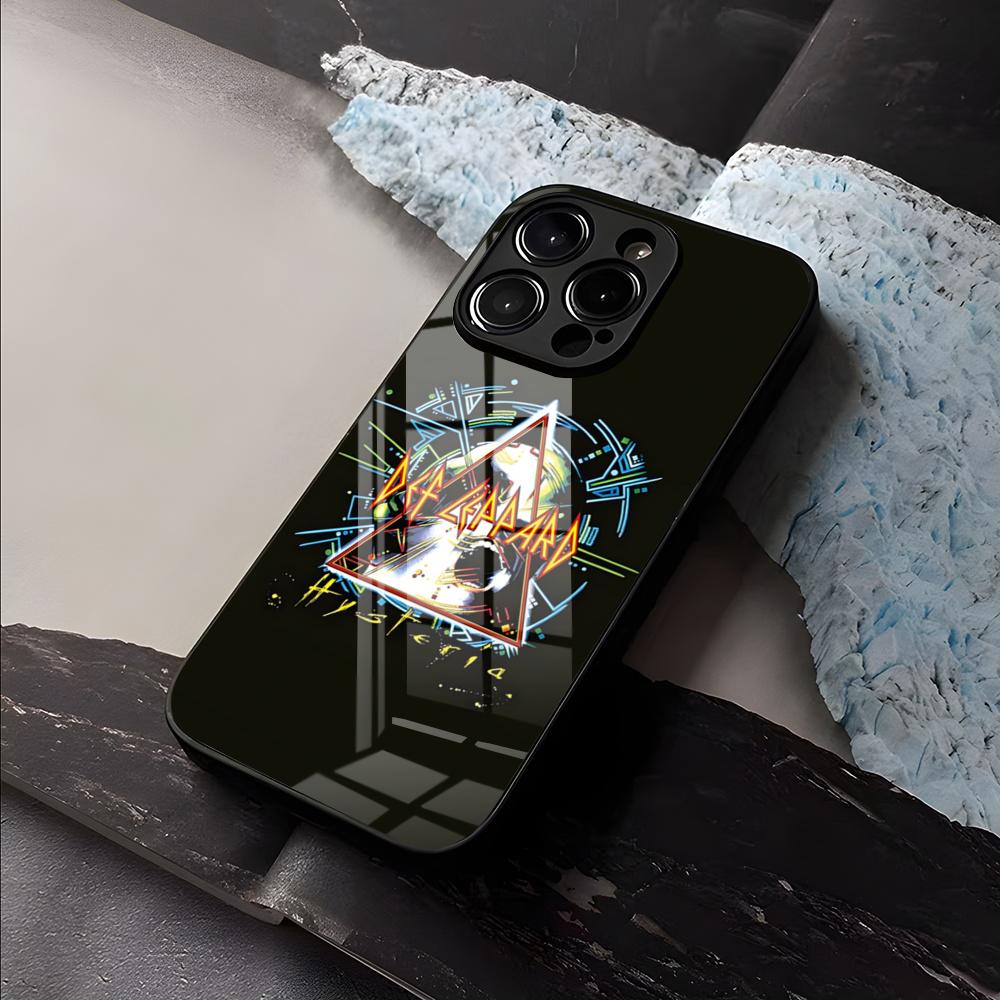 Hot Rock Band D-Def Leppard Phone Case For IPhone 17 Air 16 E Pro Max 15 14 13 Mini 12 Pro 11 Max Plus Black Glass Cover