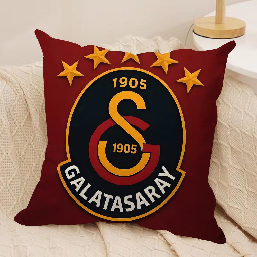 Klubové logo G-GalatasarayS Povlak na polštář Měkká plyšová látka Oboustranně potištěný potah na polštář na pohovku pro všechna roční období Dekorace do domácnosti Dárek